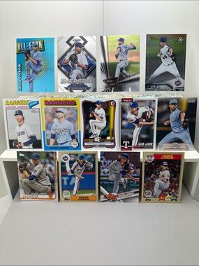 Jacob DeGrom lot of 13 (Mets, Rangers) w/ new 26’ Topps, Bowman & Heritage cards